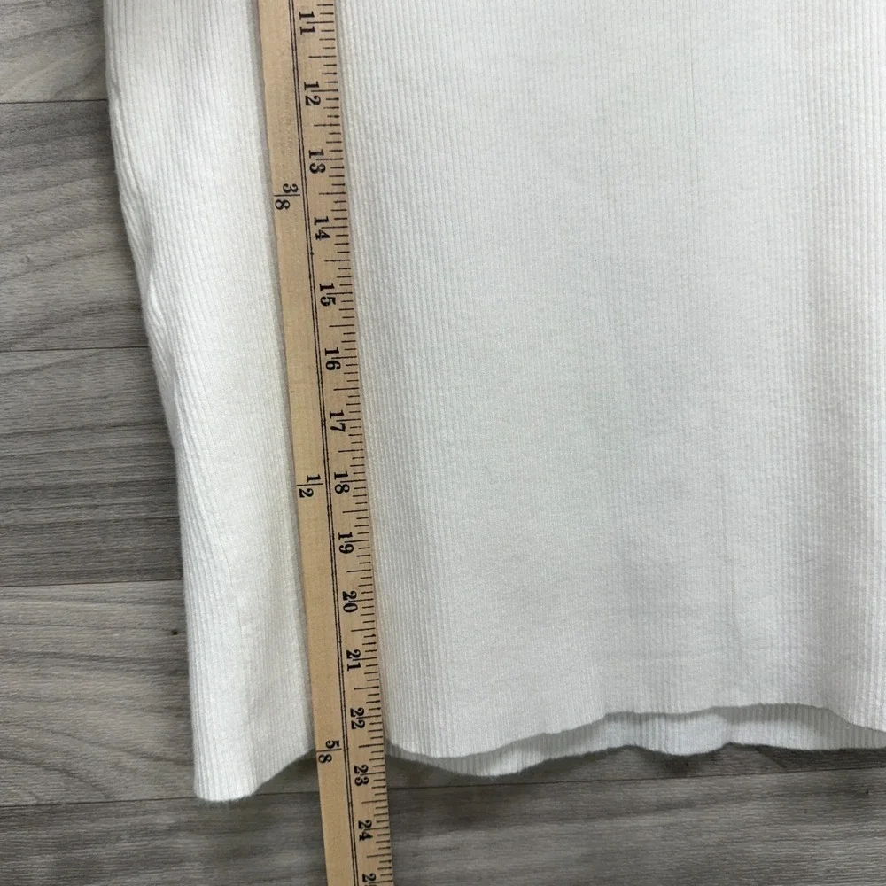Scotch & Soda Knit Tank Top Women XL White Ribbed Sleeveless Scoop Neck Pullover